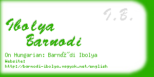 ibolya barnodi business card